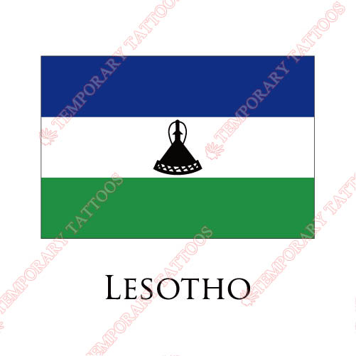 Lesotho flag Customize Temporary Tattoos Stickers NO.1912
